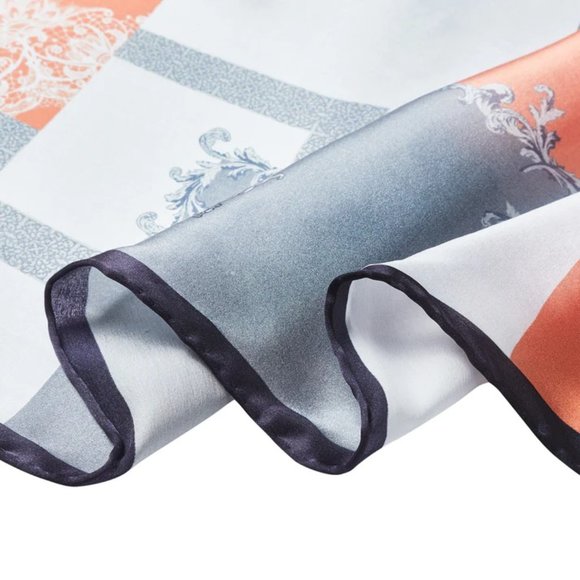 Women's Designer 100% Charmeuse Silk Scarf by Palmero; Secret Symbols Silk Scarf - Picture 2 of 5